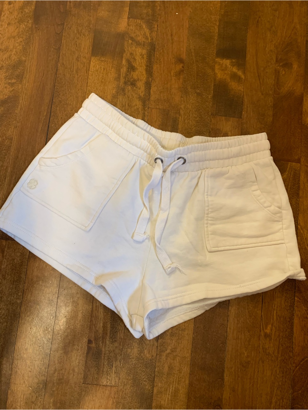Lucky Brand White Women's Drawstring Pocket Athletic Shorts